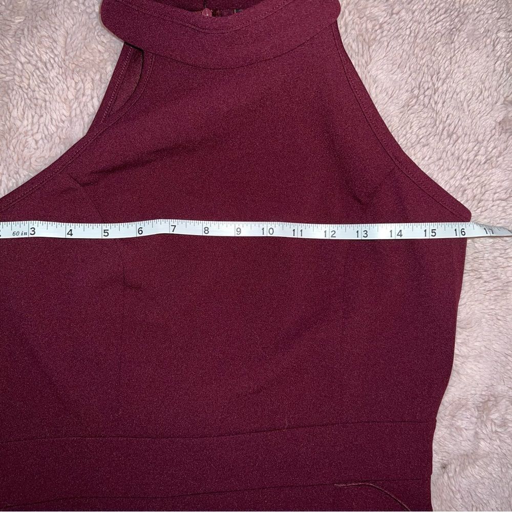 WOOSEA Sz M Wine Split Bodycon Mermaid Formal Event Prom Evening dress - Picture 13 of 13